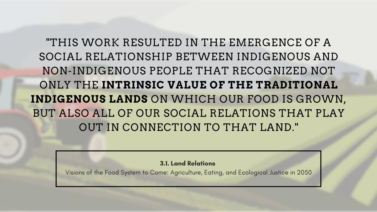 FeedingCity's tweet photo. In our new report, we envision anti-colonial land relations that may decolonize agriculture and support Indigenous land stewardship. https://t.co/YjFw5z4tet

 #FoodSovereignty #Agroecology #FoodSystem #JustTransition @bpdale @mfrechette_ https://t.co/cZquvYrbXu