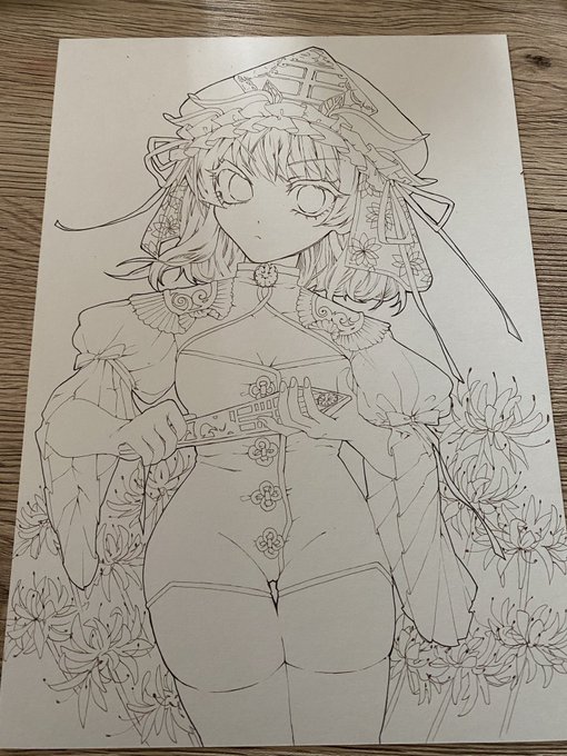 線画できた!がんばるぞ〜 