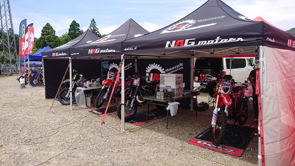 YZ250FX_238198's tweet photo. JEC Rd.2-3 いなべ2DAYS💥
パドック設営完了🤘
#OmegaOil
#MRP
#NAGmotors
#Dirtbikeplus
#HGS
#BELL
#ZETA
#ODI
#IRC
#AUTOSHOPLIBERTY
#Enjoymfg https://t.co/nLdDgKRaJP