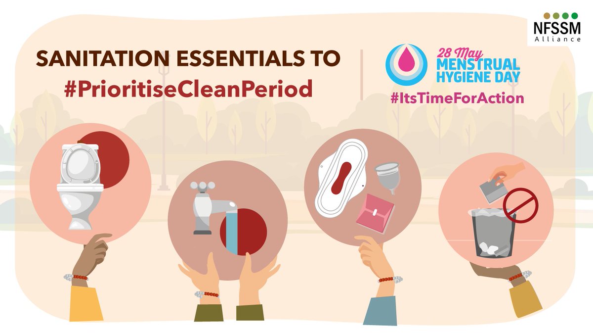 NFSSMalliance's tweet photo. On #MenstrualHygieneDay2021, with another year into the pandemic, #ItsTimeForAction ! Wearing the #MenstruationBracelet we urge all the governments, private orgs, philanthropists, communities & individuals to collaboratively #PrioritiseCleanPeriod with safe & inclusive sanitation https://t.co/KLSlIrfWOR