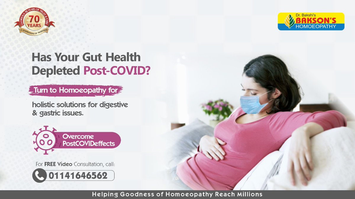 Baksons's tweet photo. #COVID19 illness is taxing for the body &amp; tends to take a toll on the gastro-intestinal system during the recovery phase. Turn to #BaksonsHomoeopathy, for #holisticsolutions for digestive &amp; #gastricissues.

For more information, call: 01141646562

#PostCOVIDEffects #Homoeopathy https://t.co/s1NlaFeF0h