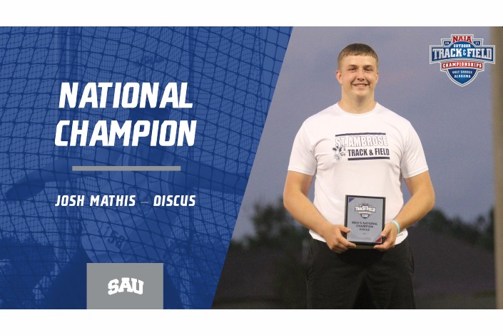 SAUBEES's tweet photo. Outdoor Track &amp; Field: Josh Mathis (@mathis_p) wins National Championship in discus @SAUTFXC 
 - https://t.co/1LSnmcBkNB https://t.co/walWDTQIal