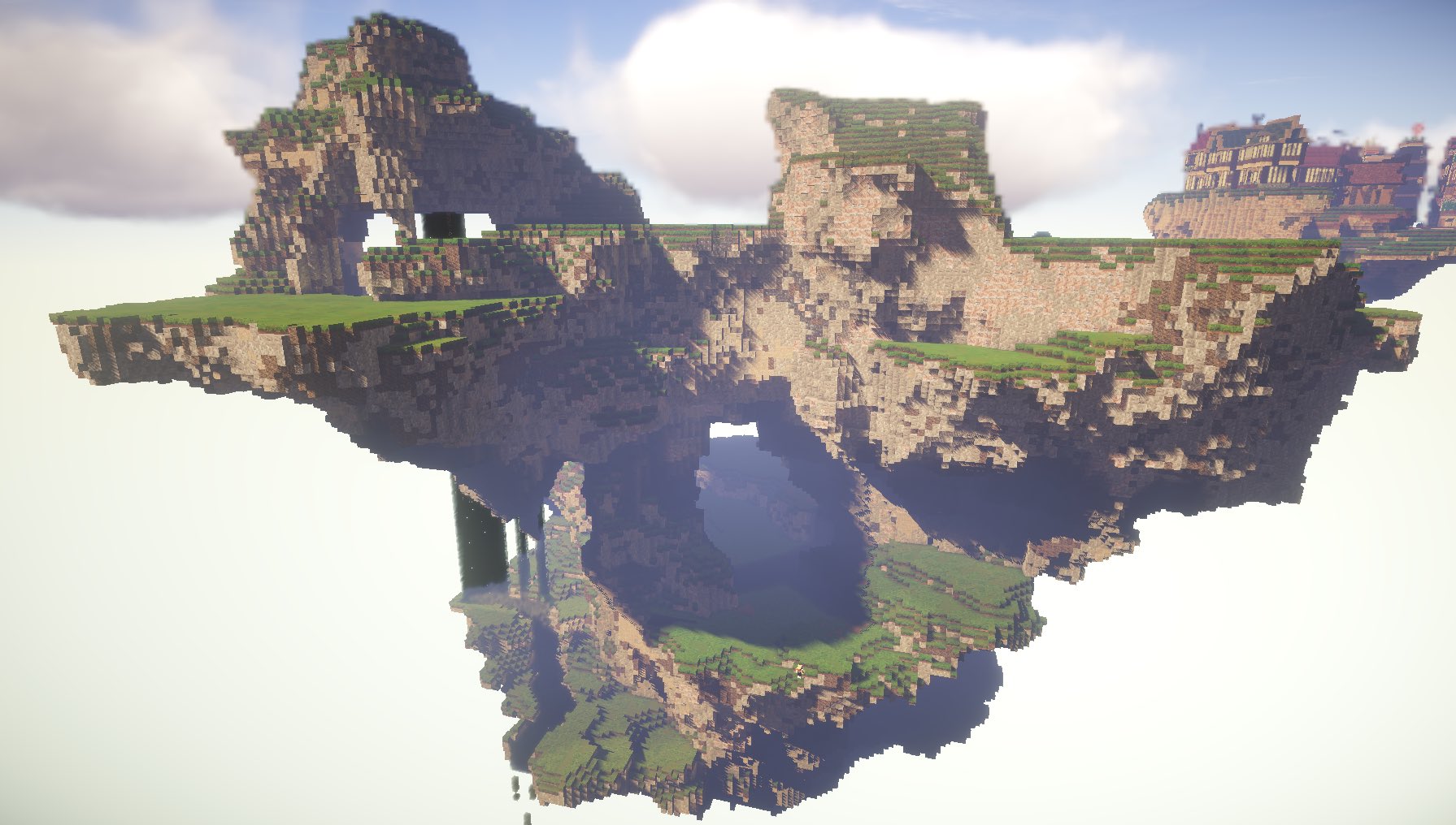 Oshirinoko 地形作り楽しいーー 空島最高 Minecraft ちゃぼ鯖 T Co yf6ugzyv Twitter