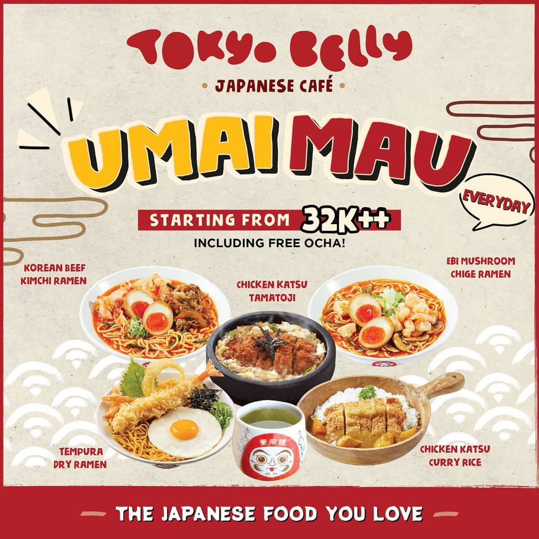 QunkaID's tweet photo. Mau makan akhir bulan tapi tetep murah meriah? 𝗧𝗼𝗸𝘆𝗼 𝗕𝗲𝗹𝗹𝘆 𝗨𝗺𝗮𝗶 𝗠𝗮𝘂 𝗷𝗮𝘄𝗮𝗯𝗮𝗻𝗻𝘆𝗮! 𝟯𝟮𝗞++ 𝘂𝗱𝗮𝗵 𝗱𝗮𝗽𝗲𝘁 𝗙𝗥𝗘𝗘 𝗢𝗖𝗛𝗔! Bikin belly kamu auto terpuaskan deh! #KulinerJakarta #PromoMakanan 

https://t.co/DJcSru5RZf https://t.co/LabkpoujjN