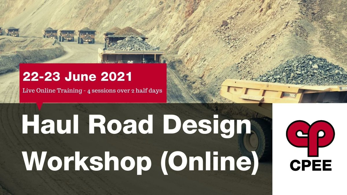 CPEEAus's tweet photo. Lead author of the acclaimed “Mining Haul Roads – Theory &amp; Practice” book released last year, Roger Thompson will provide delegates with an understanding of the overall concepts and principles of Mine Haul Road design at the upcoming CPEE Workshop. https://t.co/2qNDHgAze0 https://t.co/RDYiFTZMs7