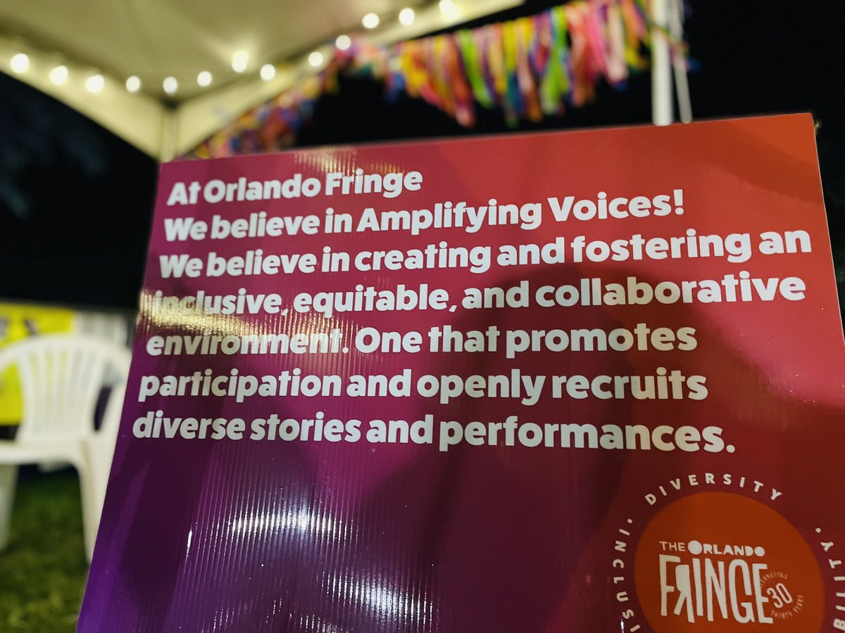 puglife52's tweet photo. @OrlandoFringe 👏 #ofringe30 #diversitymatters https://t.co/xUaQdNXfBc