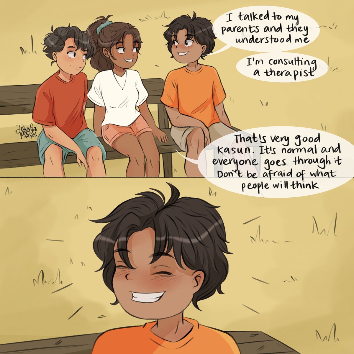 CIMASS_SL's tweet photo. Shehani had advised him to open up on what he was going through.Later Kasun spoke to his parents about it &amp; his parents decided to take Kasun to a therapist.When Kasun tells this to Shehani, she appreciates it &amp; sayss that it's normal to go through these types of situations. https://t.co/RJb2YmFYlI