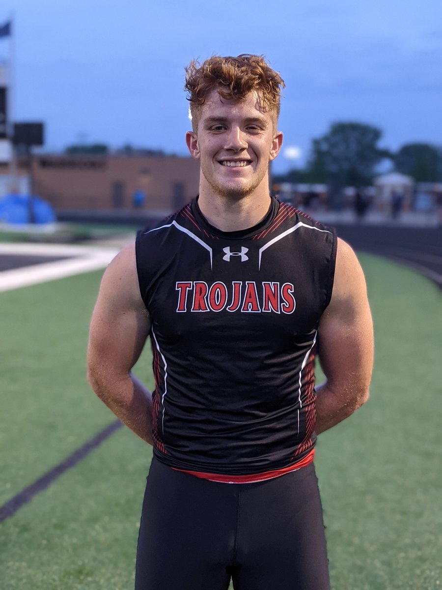 ECentralTrack's tweet photo. He did it! Nate Griffin punched his ticket to state in the 300 m hurdles with a personal best of 41.18! Watching him finish strong on the homestretch made me think about how his big sister did the same thing a couple of years ago! I'm so excited for him! 
@ECTrojanSports https://t.co/xTq4yzr129