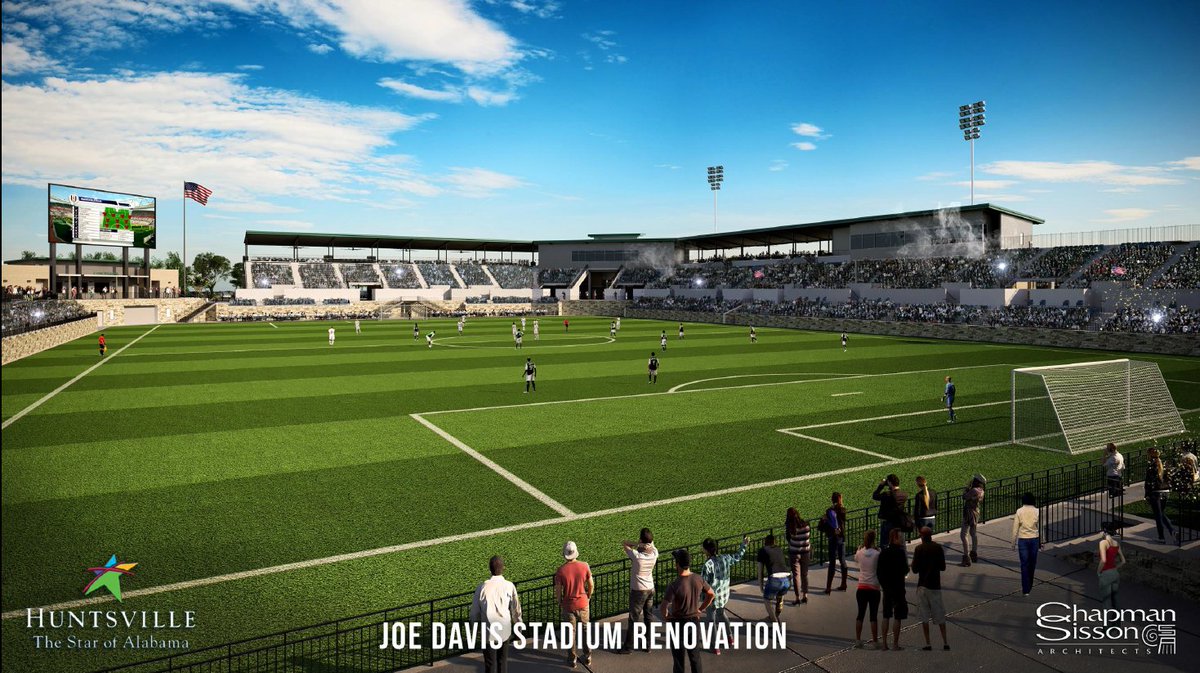 The City of Huntsville and Chapman Sisson Architects continue progress on renovation designs for Joe Davis Stadium. Full update ➡ bit.ly/3vvuLR4.