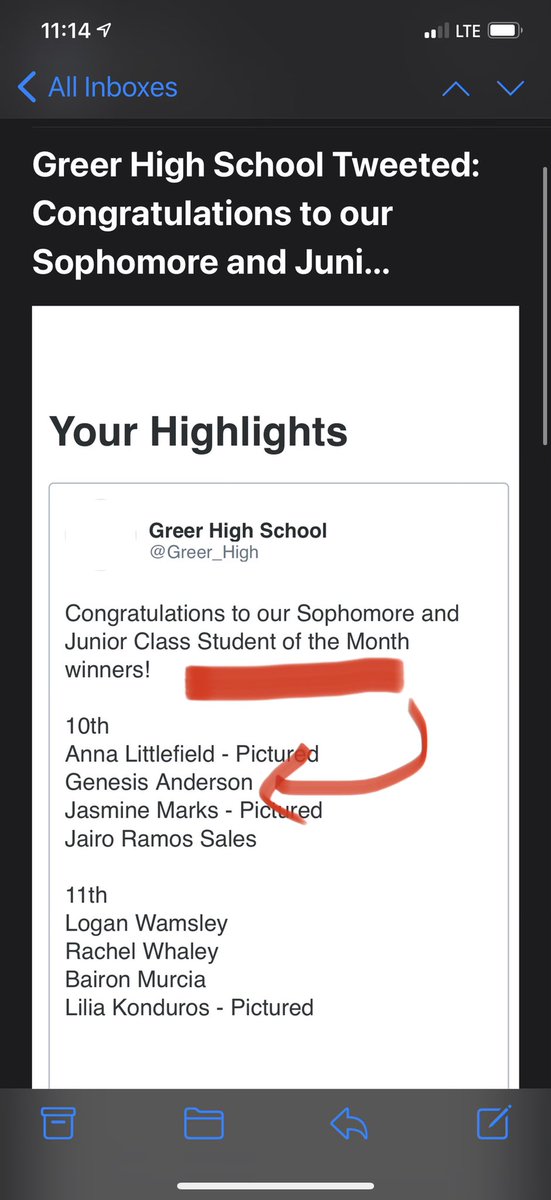 greer_sb's tweet photo. Our own #20! Way to go Genesis!!! We see you https://t.co/Rm8r4qG8cU