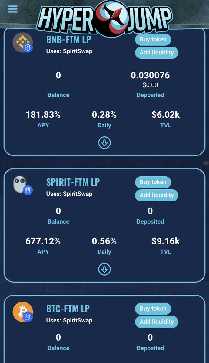 pei_chan00's tweet image. STAR VaultsにSpiritswapから沢山入ってきました👻
SpiritSwapを使うのでDeposit手数料も掛かりません🆓
FTM盛り上がってほしいですね🚀
#Hyperjump #Spiritswap