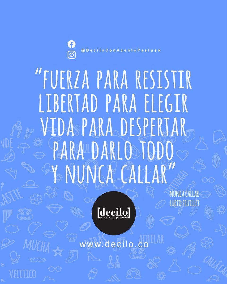 deciloconacento's tweet photo. En el Sur sabemos que las armonías dan paz a nuestra alma un fragmento de canción #NuncaCallar del maestro @luciofeuillet https://t.co/RIX7TTZy7t