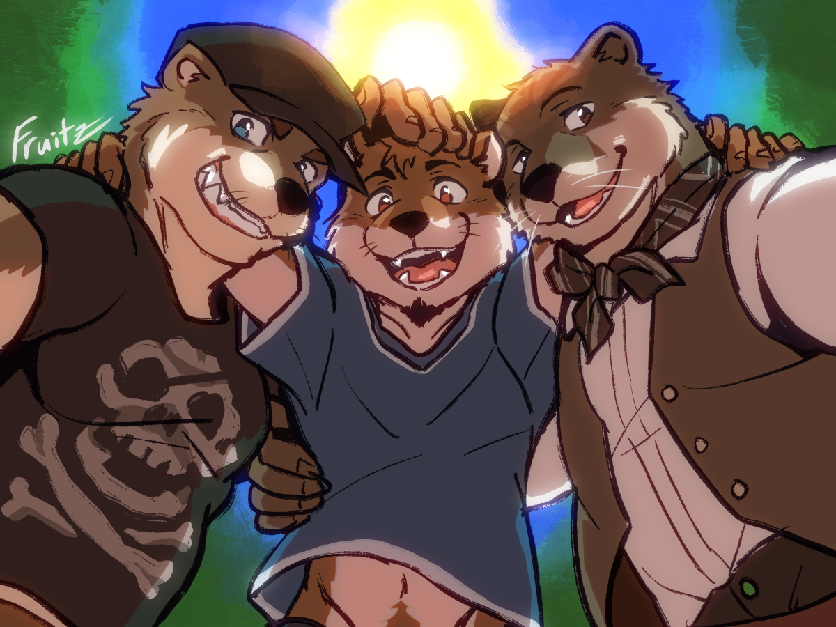 Fruitz on Twitter "🦦 OTTERS UNITE!!! 🦦 A fan art of Chase Hunter and Sydney Bronson from "Echo