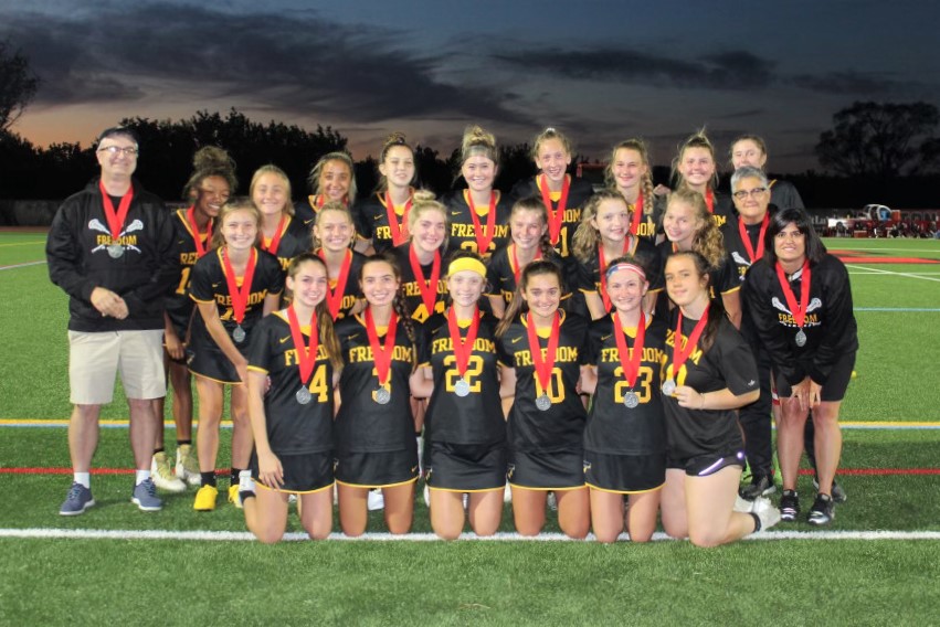 FHSLAXBoosters's tweet photo. #FHSLAXProud 💛🥍🖤 @GirlsFHSLax  
Our Seniors took the field for the last time with their teammates tonight to bring home a #SilverMedal -- the first in Program history. Gritty, passionate and unselfish! -- CONGRATS❣️on a great season!
#BASDProud @fhssportsBASD @PIAADistrictXI https://t.co/wiZerLVQTB