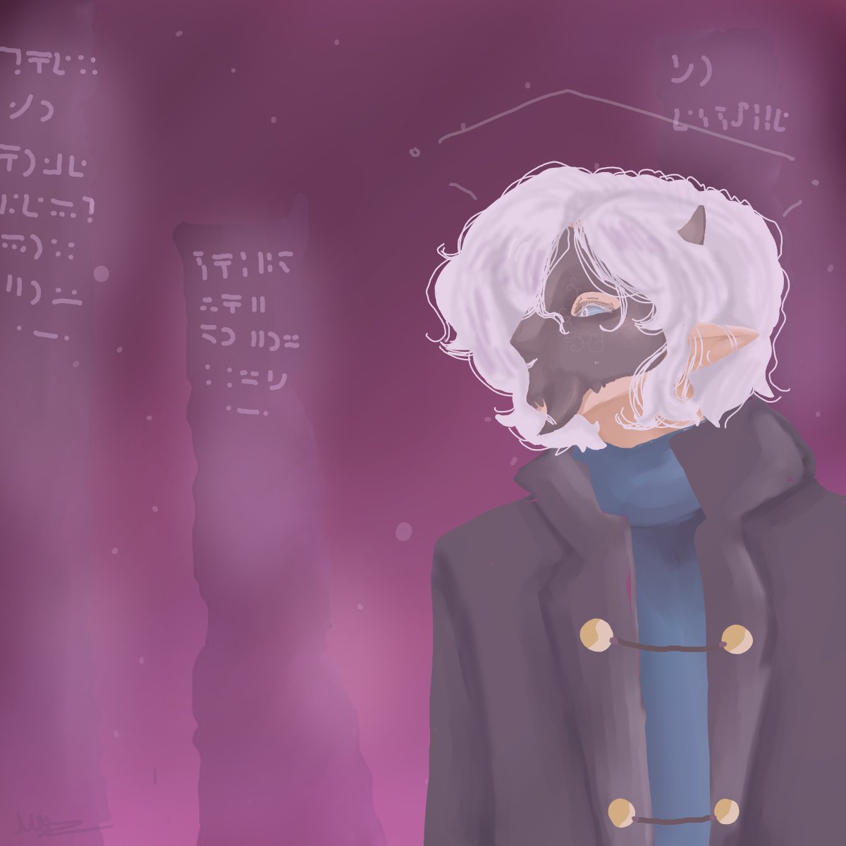 Dotsu002's tweet photo. Did a redraw of a piece from around this time last year. Unfortunately, I'm still adjusting to my drawing tablet do please excuse the rough edges ☺️.

#ocs #digitalart #myart #DigitalArtist #digitalartwork #xppen #firealpaca #Redraw #ArtistOnTwitter #fanart #illustration https://t.co/NdKPfLgJLL
