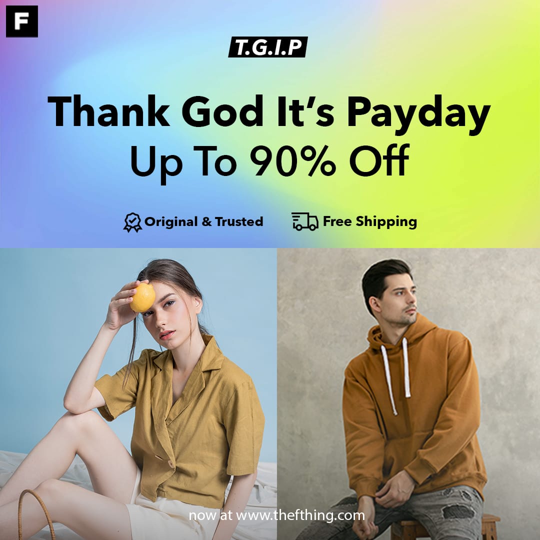 Official_MNCTV's tweet photo. Thank God It's Payday again! Enjoy the end of the month with discount up to 90% for various items! Check out https://t.co/LlKlR5oOu3 now πβ¨
#RealPeopleRealStyle #OriginalAndTrusted #ThankGodItsPayday #TheFThingWorld https://t.co/CcF6DQCXOm