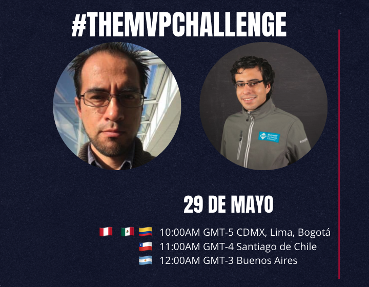 El sábado 29 tendremos esta sesión sobre Inteligencia Artificial con Microsoft Azure junto con <a href="/darkicebeam/">Luis Beltran</a> #TheMVPChallenge 
Aquí el registro a la sesión
event.webinarjam.com/register/67/gm…   .  .