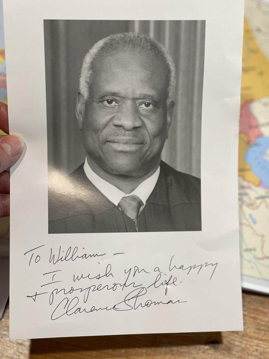 La_Coqui's tweet photo. Clarence Thomas took the time to respond to my 9-year-old son’s letter. What kindness! My sweet boy was over-the-moon. #CTLive https://t.co/B4K5sbgFiW