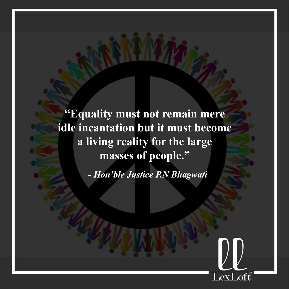 LexLoft's tweet photo. Equality need not to be a mere incantation but needs to be a living reality.
#LexLoft #LexLoftQuotes #fridayread #equality #livingreality #people https://t.co/0VxrCcmwfK