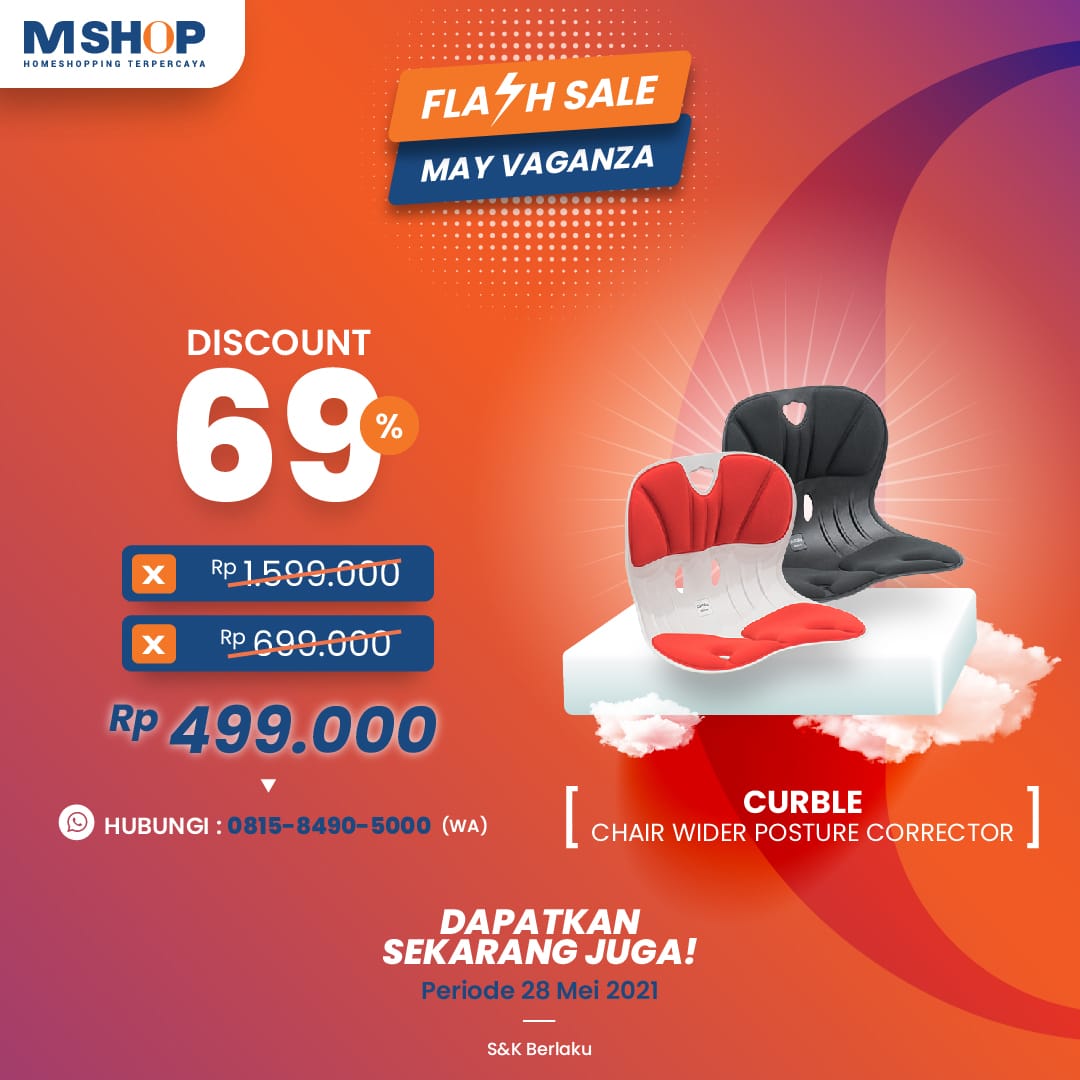 SeputariNews's tweet photo. Hanya hari ini saja 28 Mei 2021 flash sale diskon 69% ‼️ untuk setiap pembelian Curble Chair di MShop.

#emshop
#flashsale
#promomay
#sakitpinggang
#Curblechairposturecorection
#posturecorrection
#curblechair
#backpain #mshop https://t.co/Z9Tpkz7w6R