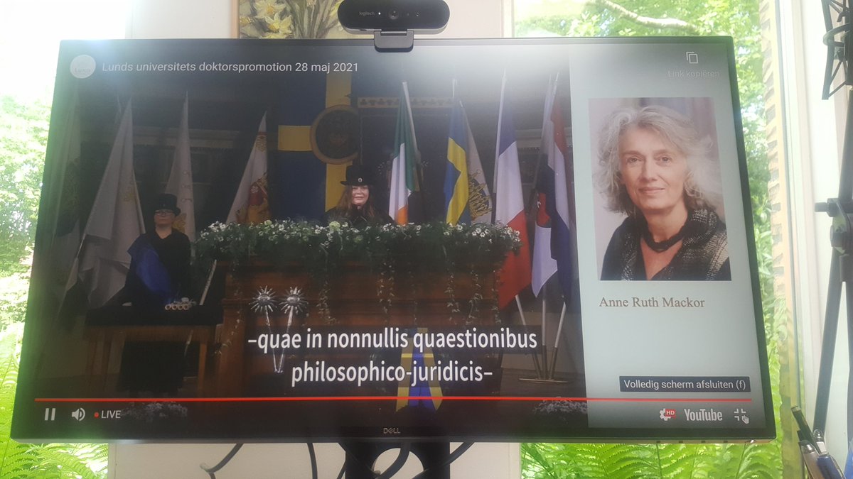 Trots op mijn collega Anne Ruth Mackor die zojuist haar eredoctoraat aan de uni van Lund ontving!