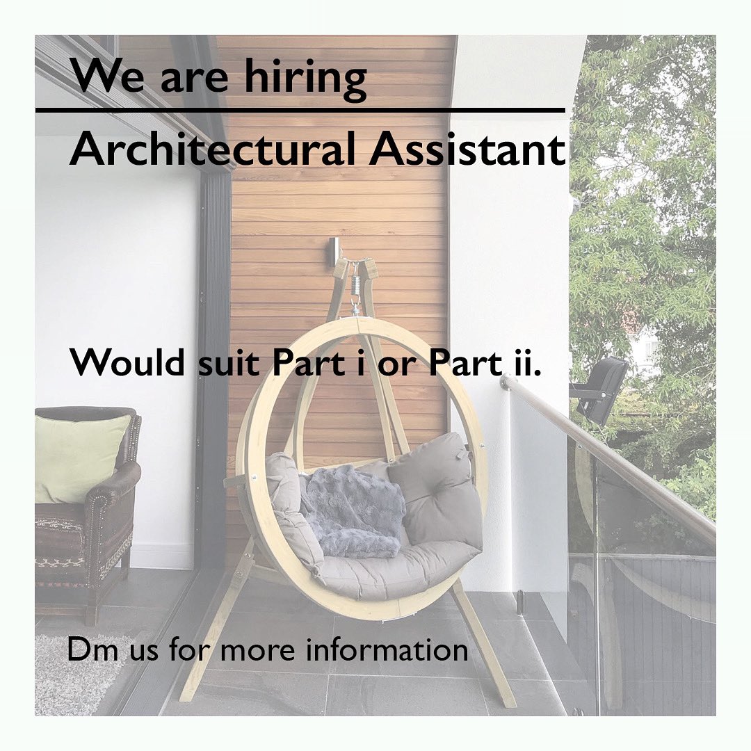Architectural Assistant wanted, would suit Part i or Part ii. 

Must like dogs, make your fair share of teas/coffee and have decent music taste. 

Everything else will be looked at in informal chat. DM us for more information.