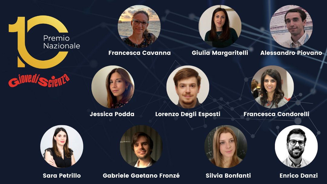 GiovediScienza's tweet photo. I 10 FINALISTI del #PremioNazionaleGiovedìScienza che si terrà il 3 Giugno 2021.

Segui la diretta streaming su https://t.co/cfha3dyS0Z

#PremioGS #CentroScienza #GiovedìScienza https://t.co/OQCuZWbuTO