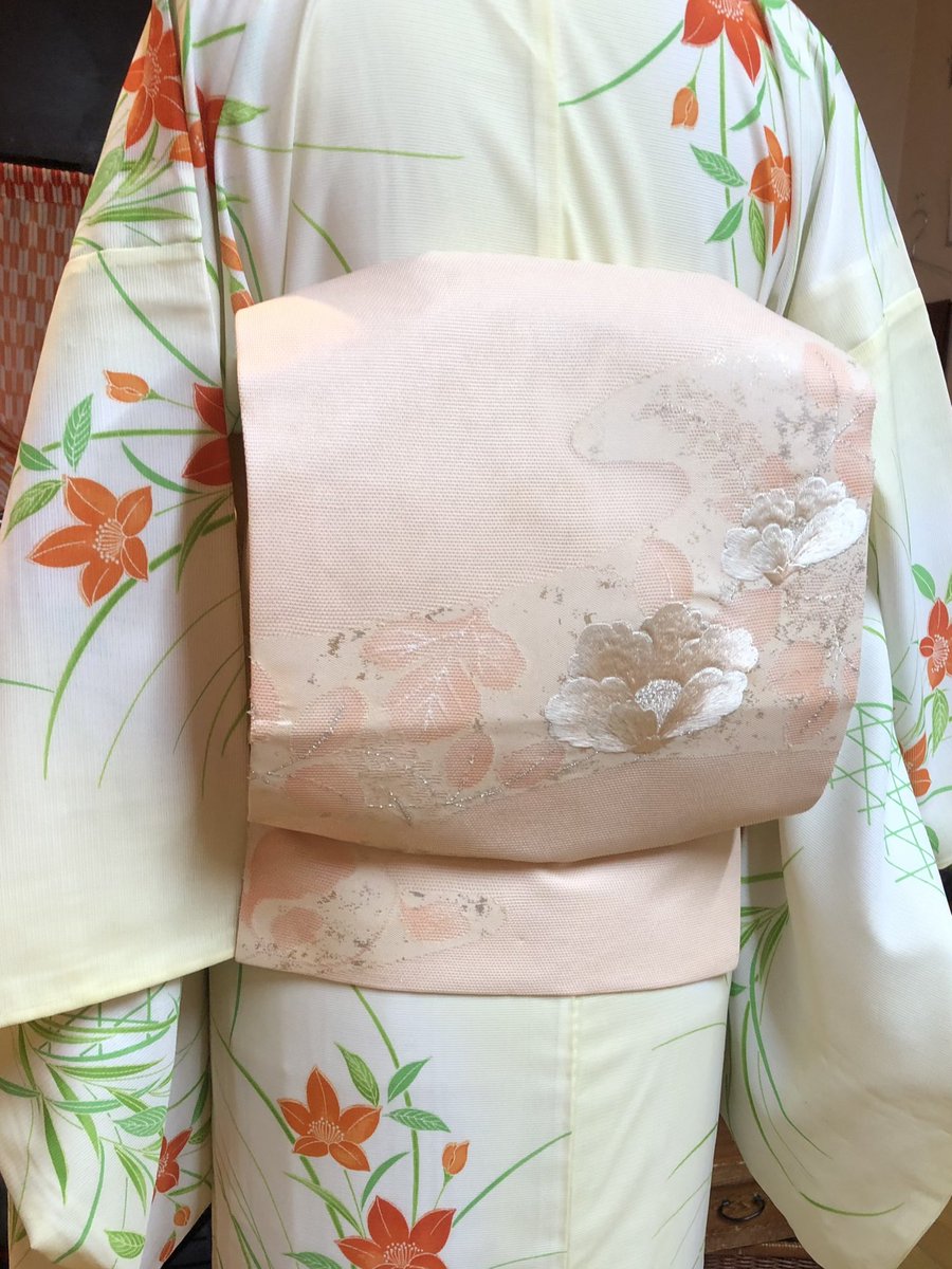 ⭐️8月迄販売 正絹 小紋 上品質絽 裄70cm 身丈168cm 白の葡萄柄 未使用美品 上質正絹 訪問着 色紙文様 聡明なお色 落款 さが美ガード済