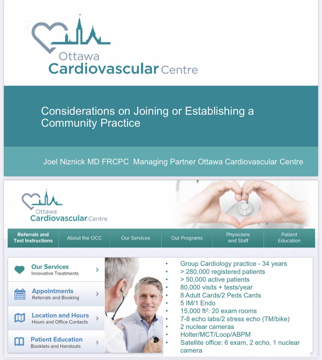 jniznick's tweet image. CHECK IT OUT.
@SCC_CCS @SCC_CCS_Trainee @CSEchoCa @CSIMSCMI 
This is now up on the OCC website recruitment page
ottawacvcentre.com/about-recruitm…

Considerations on Joining or Establishing a Community Cardiology Practice
ottawacvcentre.com/PDFs/Considera…