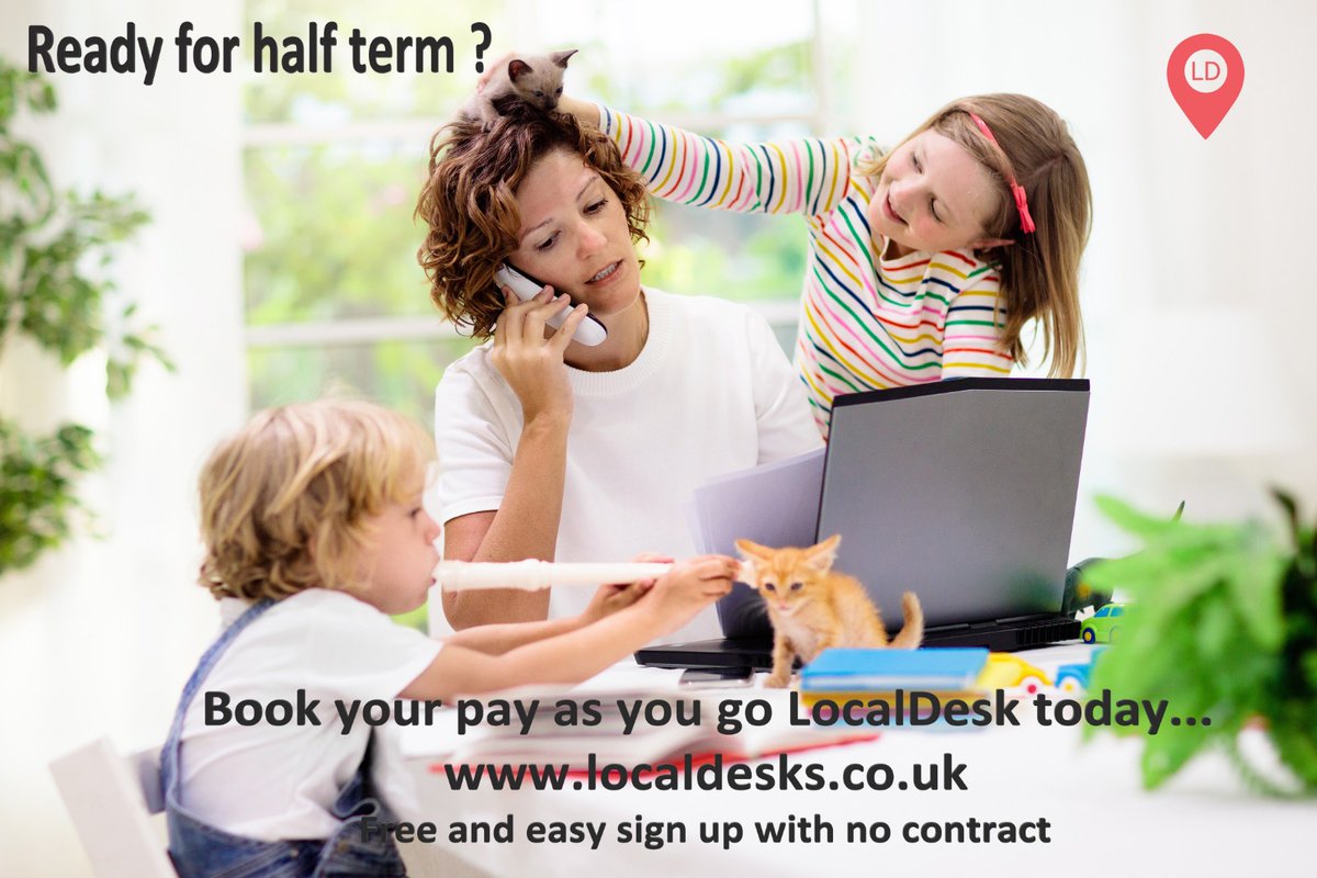 Are you ready ? Have you booked your LocalDesk for half term ? localdesks.co.uk 
#remotework #halfterm #deskSpace #Hotdesk #coworking #backtotheoffice #supportLocal #WorkLocal #Local