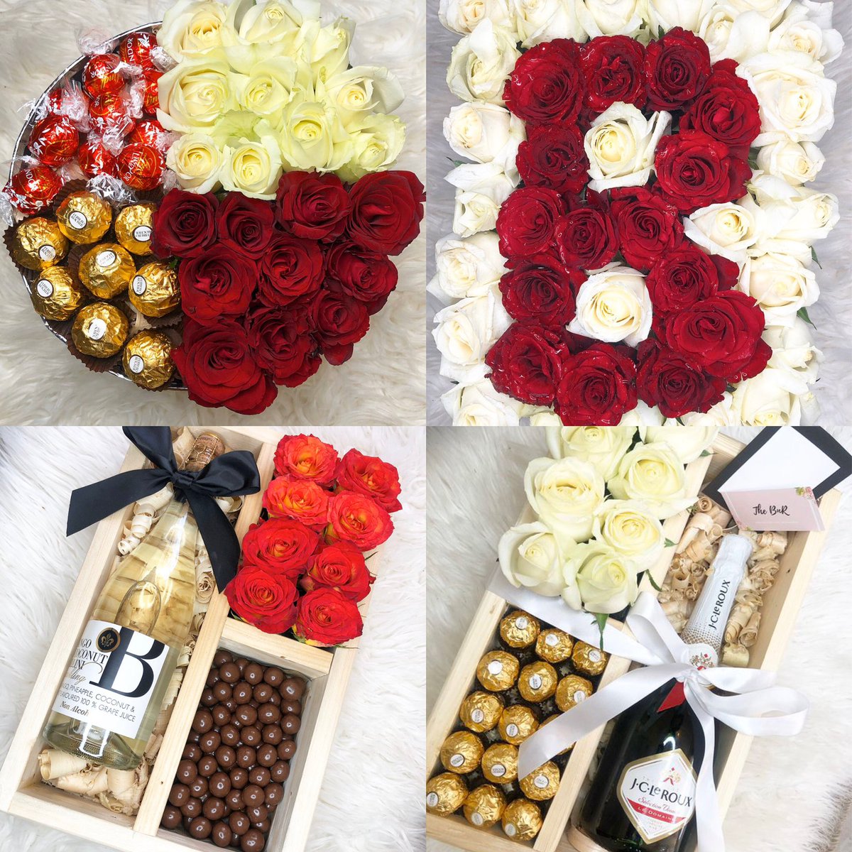 TheBnRBotswana's tweet photo. Hi,we’re the BnR Botswana we make custom corporate and individual packages. Kindly share&support.
Quad Box: P595
Letter Box:P670
Choc trio:P395
Ferrero Trio:P410
Mixed flower trio:P600
Jumbo Rose box+book:P630-700
Book+Wine+roses...P600-750
Tea lovers:P370
Call/app 73913377 https://t.co/WLCWQeXIDE