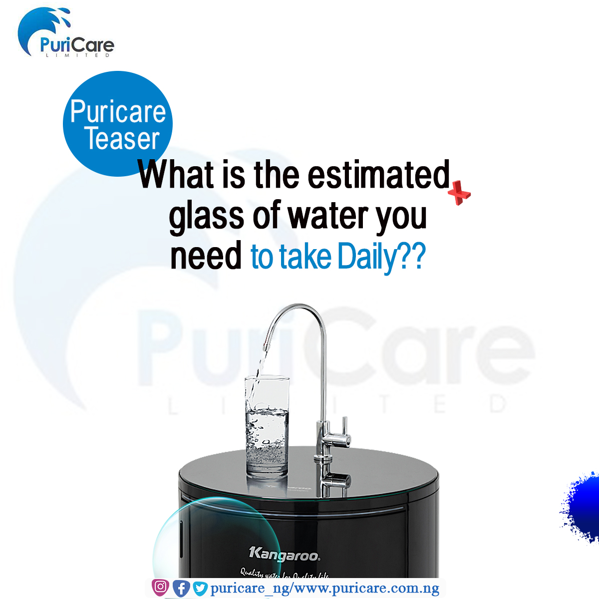 Puricare_ng's tweet photo. #PuricareTeaser; kindly drop your answer and let's have fun!!
...
Drink clean and hygienic water with @puricare_ng water dispenser/purifiers.

👉🏽Dm to buy today!!
👉🏽Product available nationwide!!
.
.
.
.
#Drinktoyourhealth #drinkwaterdaily #drinkhealthy Lagos\ Enough is Enough https://t.co/UvpLpoZLoz