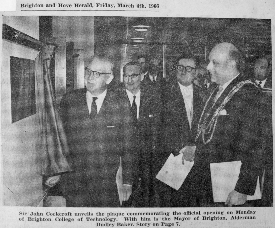 <a href="/ceminfo/">CEMInfo</a> is based in the Cockcroft building <a href="/uniofbrighton/">University of Brighton</a>. And here is Sir John Cockcroft opening the building in 1966. Amazing piece of history, right here.