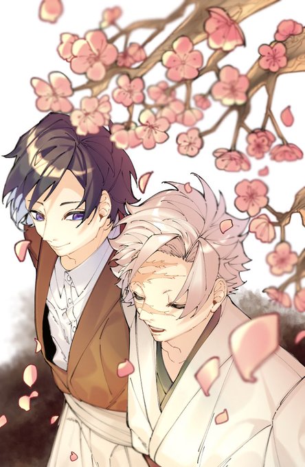 波さんがTwitterに投稿した冨岡義勇(鬼滅の刃)のイラスト。