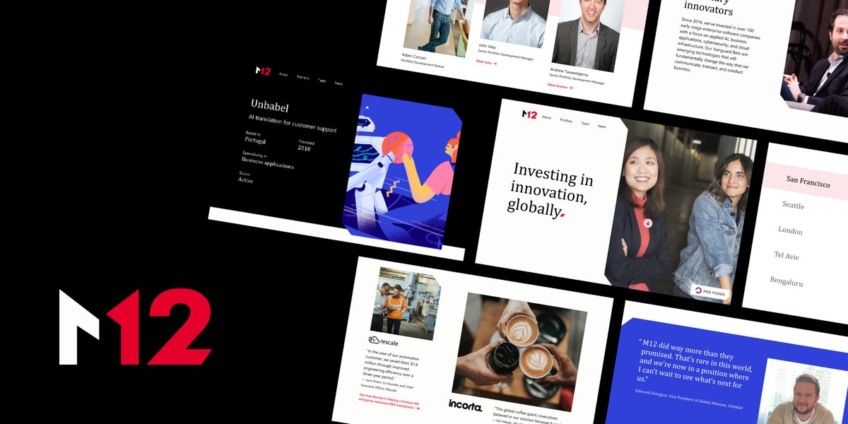 The design and functionality of our new website for M12, Microsoft’s Venture Capital subsidiary, exceeded all expectations and resulted in a 400% increase in new users. 

Read more here: ow.ly/Osfb50EWzNA
