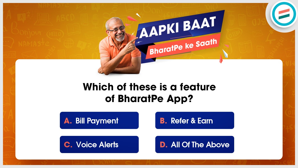 bharatpeindia's tweet photo. Hint: There is only one correct option!
Leave your answer in the comment section now.

#AapkiBaatBharatPeKeSaath
#quiz #bharatpeapp #features #fridayquiz #referandearn #billpayments #voicealert #VocalForLocal #UPI #qrpayment #cashlesspayment https://t.co/o0aGLHoevv