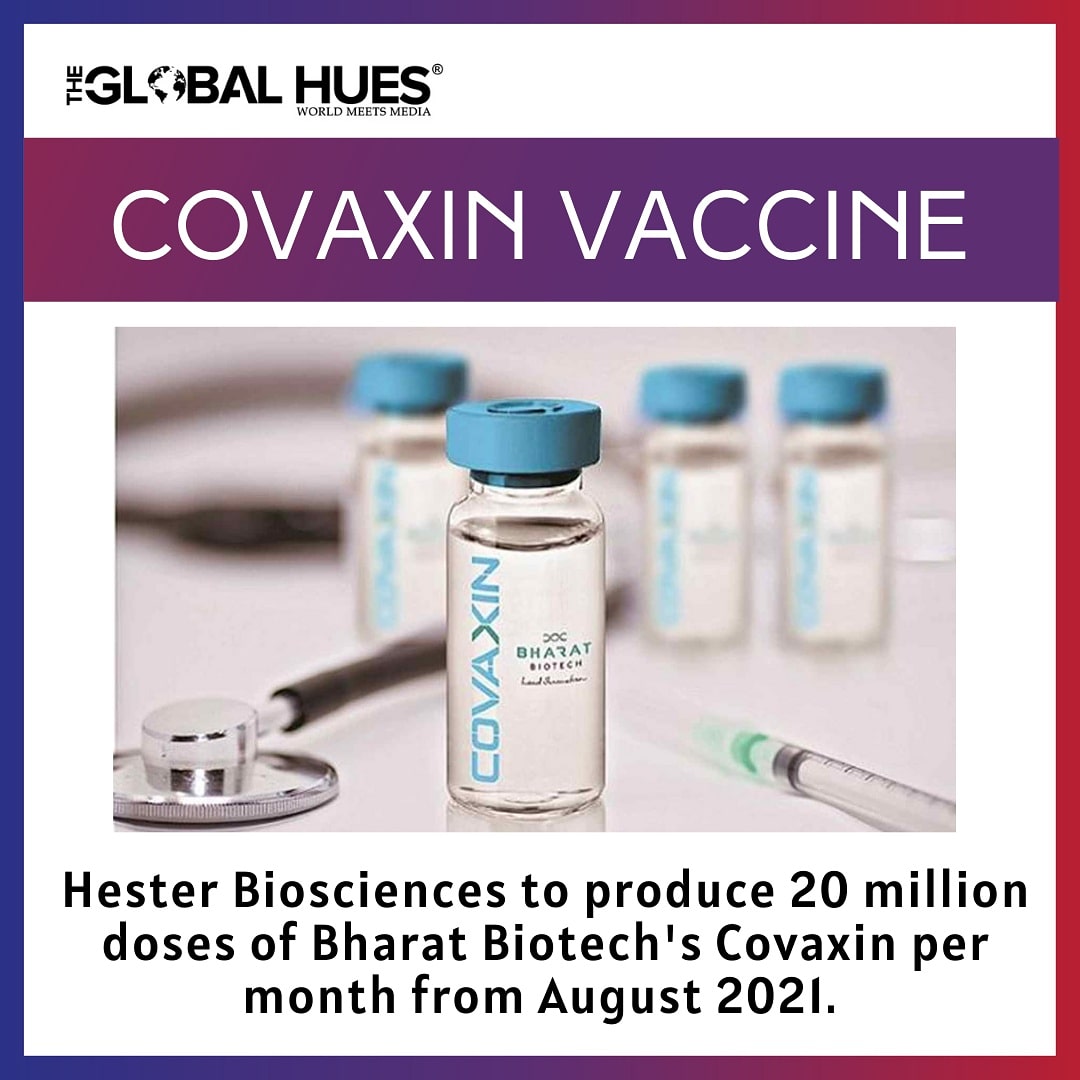 TheGlobalHues's tweet photo. Ahmedabad-based Hester Biosciences to produce 20 million doses of Bharat Biotech's Covaxin per month from August 2021.
.
.
.
#news #covaxin #bharat #biotech #coronahelp #hester #newspost #indiacovid #news #newsoftheday  #home #work #vaccine #trending #theglobalhues https://t.co/I242H4BXWt