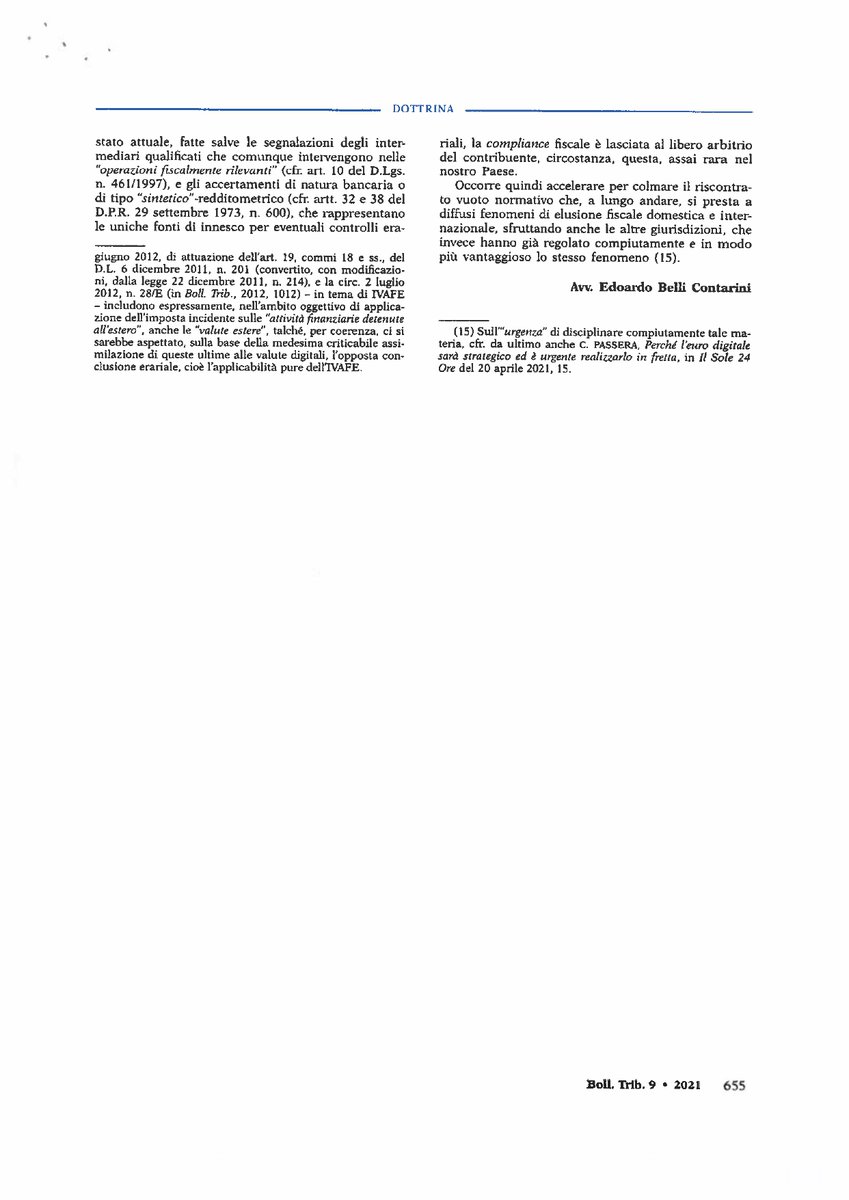 Su <a href="/BTributario/">BollettinoTributario</a> l’approfondimento di Edoardo Belli Contarini, Partner di <a href="/StudioFantozzi/">Fantozzi e Associati</a> , sul tema della tassazione sui proventi derivanti dalla cessione di criptovalute