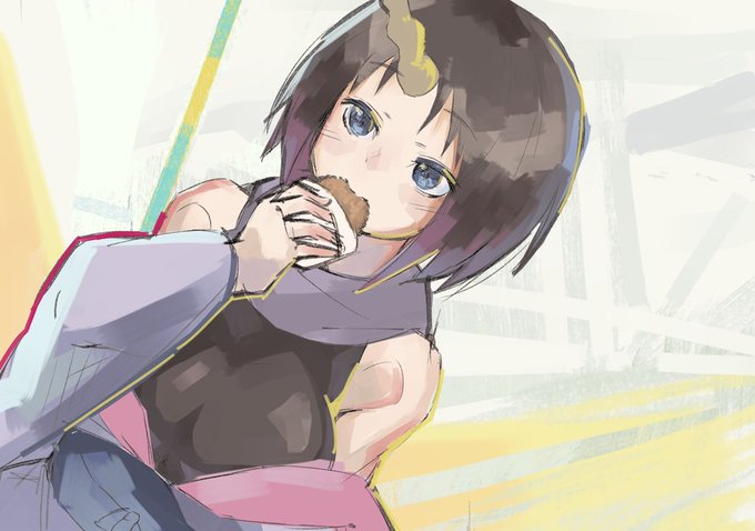 #絵描きさんと繋がりたい
#イラスト好きな人と繋がりたい 
#小林さんちのメイドラゴン 

エルマ 