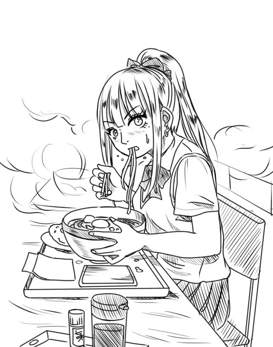 #絵描きさんと繋がりたい
食い意地張ったロシア人同級生 