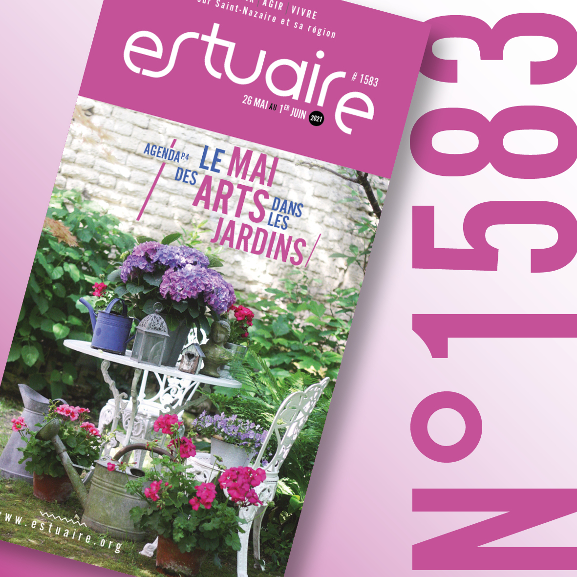 N'oubliez pas Estuaire ressort dans les kiosques mercredi 2 juin. Vous y retrouverez tout l'agenda culturel, associatif et loisirs sur #SaintNazaire et agglomération. Et c'est gratuit ! 
Ce week-end promenade dans les jardins à la rencontre des arts.
estuaire.org