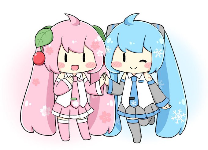 「桜ミク 雪ミク」の画像/イラスト/ファンアート(新着)