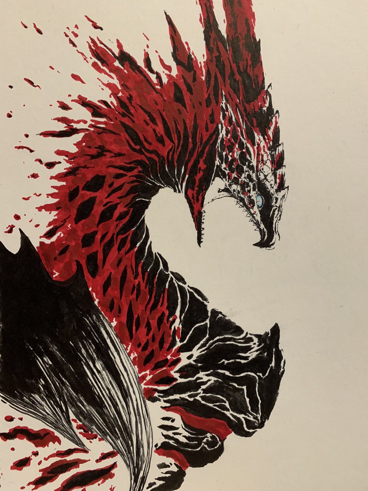 モンスターハンターライズラギアクルス　バルファルク　 油絵 モンスターハンターライズラギアクルス バルファルク 油絵 Damn