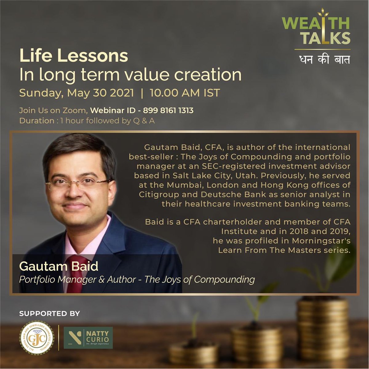anilpra25374197's tweet photo. We are humbled by the  overwhelming response to Wealth Talks. You can now join the session by  registering on Zoom or on Facebook  as we go live : The links are shared below 1. FB : https://t.co/Ndgggxkfy0 2. Zoom : https://t.co/F3C43zB6rD https://t.co/hxV7RfeflA