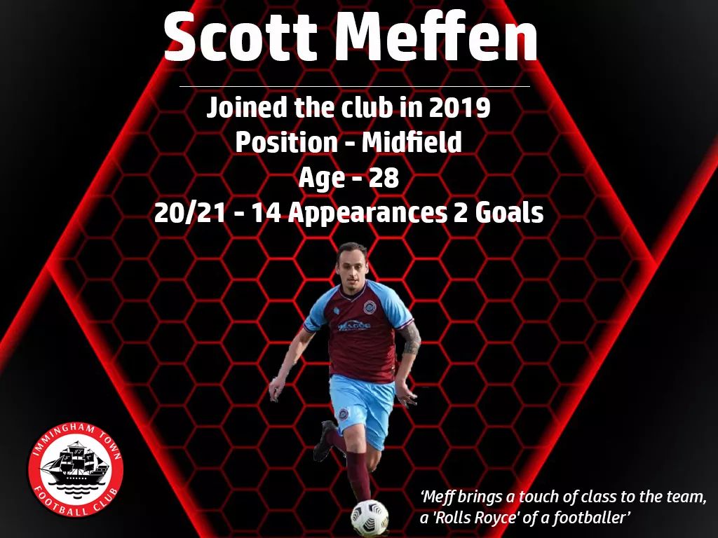 ImmTownfc's tweet photo. Immingham Town Football Club are delighted that Scott Meffen has committed to the club ahead of the 21/22 season.

#UTP https://t.co/3A8kIIPdyP