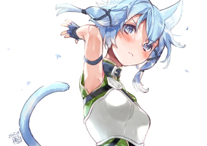 まさかの猫耳忘れに恥ずか死んだので加筆ついでにおいらの心境をシノンさんの表情で再現しておきました。はずかしっ!!!|ω///) 「なにやってんのよバカ」とかいわれたい。 