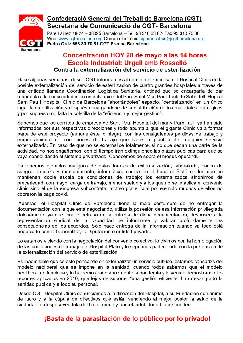 CGT BarcelonⒶ tweet media