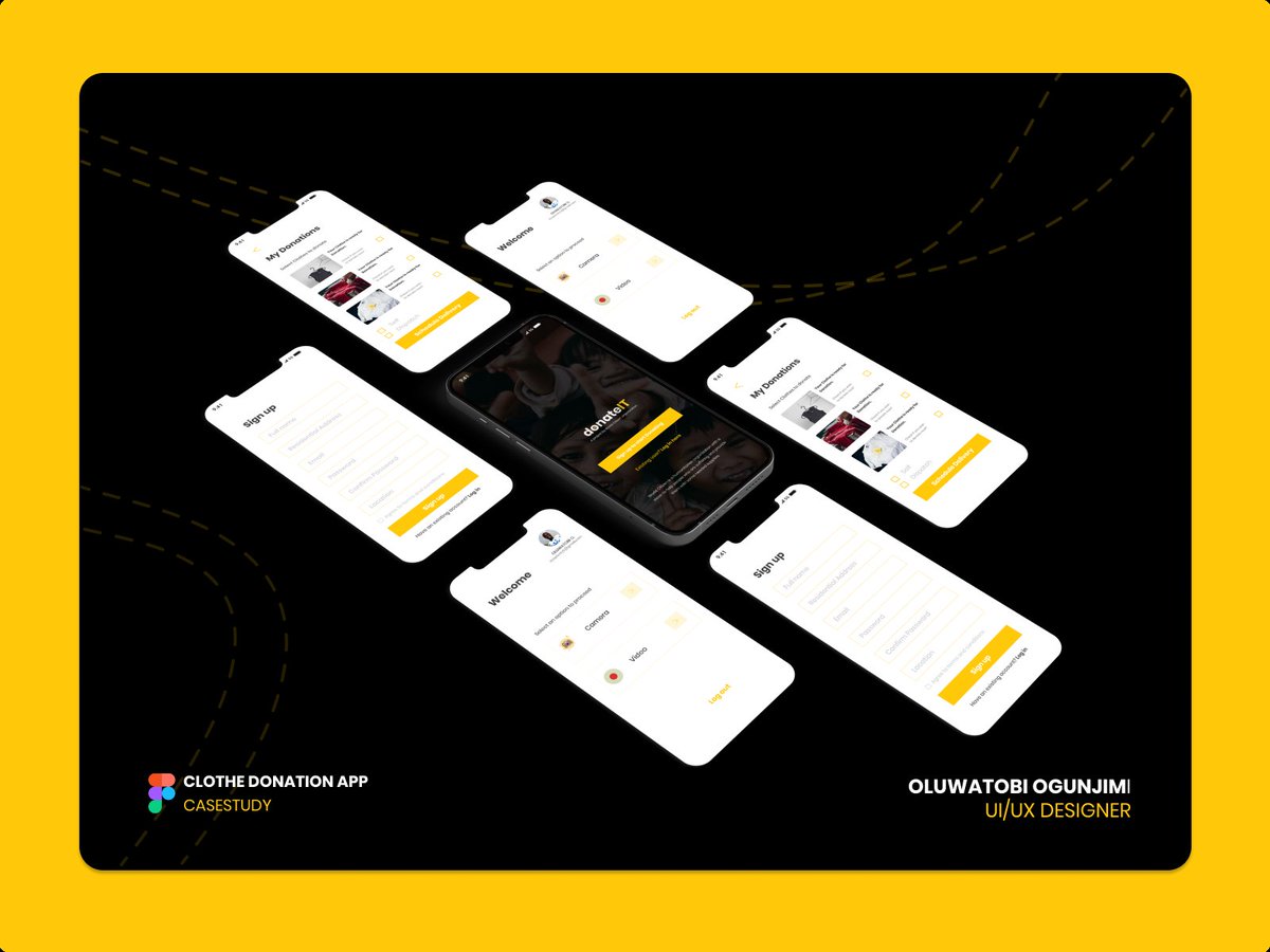 ay_plenty's tweet photo. I was able to pull through the UX, wire framing and visual design of this #donationapp casestudy as given by @theZuriTeam.
Now to the full casestudy, I feel like a need a push from you all. Any resources, tips, critics are all welcome
Quick brief in the thread.... https://t.co/KlyVszVG5Z