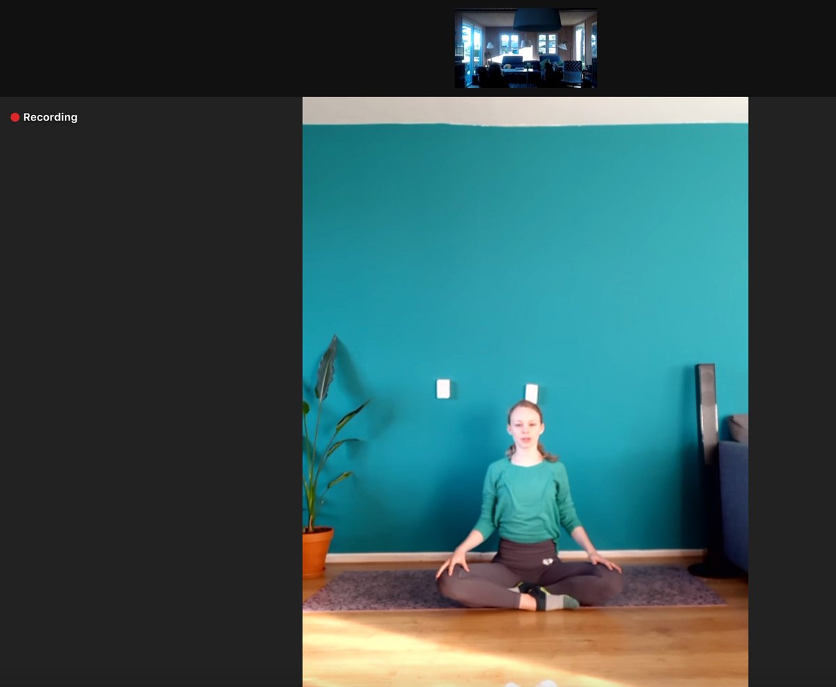 We started our conference day 2 at #EIE2021 right with a Rita's early morning yoga flow session 🧘Now, on to an exciting day of #impsci research and lots of people-meeting #teamimpsci