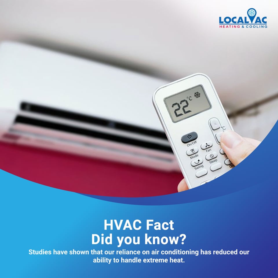 TheLocalAC's tweet image. 𝐃𝐢𝐝 𝐲𝐨𝐮 𝐤𝐧𝐨𝐰?
Studies have shown that our reliance on air conditioning has reduced our ability to handle extreme heat. 
Explore more at- local-ac.com

#hvac #hvaclife #airconditioning #hvactechnician #hvacservice #hvactech #heating #hvacinstall #hvacrepair
